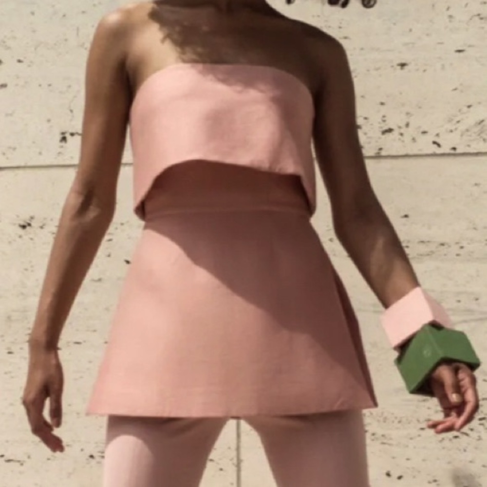 NWT Saint Heron Take Care Tube Top Bustier Blush Sz Medium